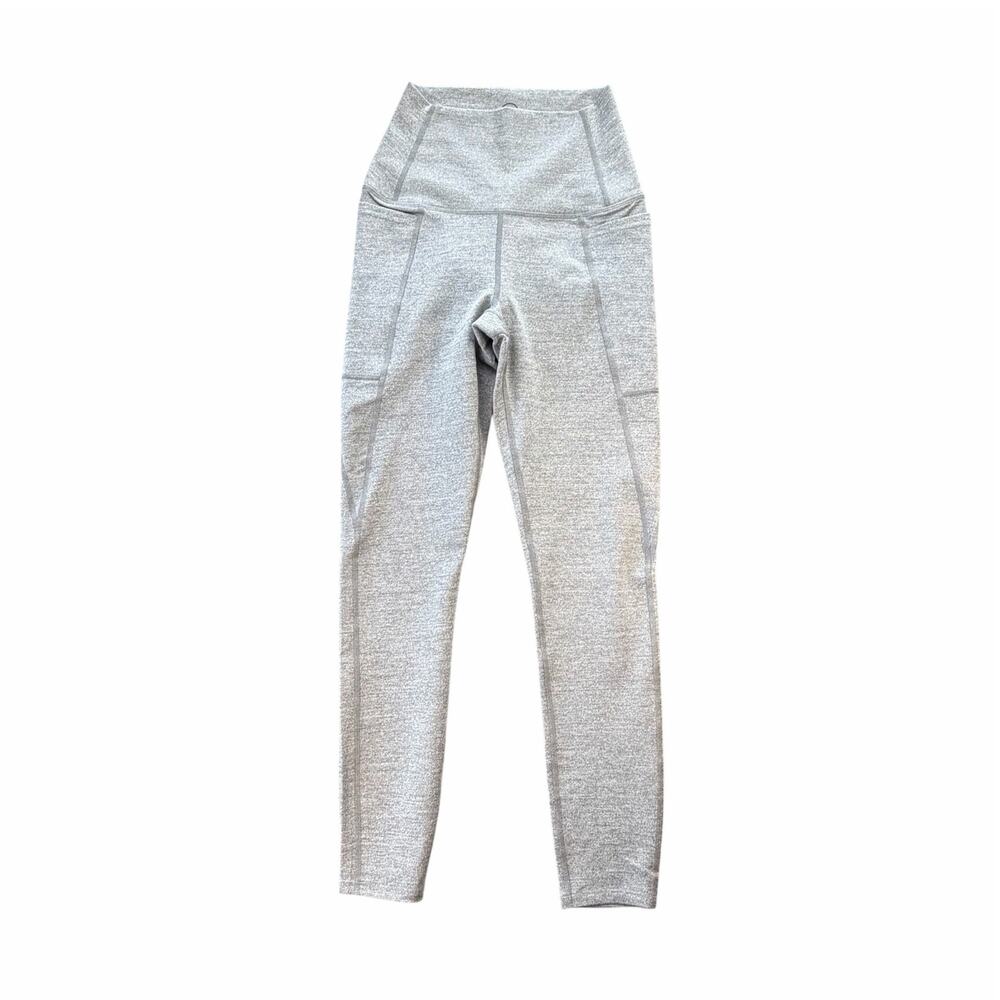 Addison Bay NEW Ludlow Gray Heather Pockets Ankle Workout Athleisure Leggings